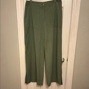 Lulu's Green Wide Leg High-Waisted Pants #445